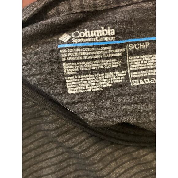 Columbia Men's Gray Stripes Short Sleeves T-shirt Size S - Picture 6 of 7